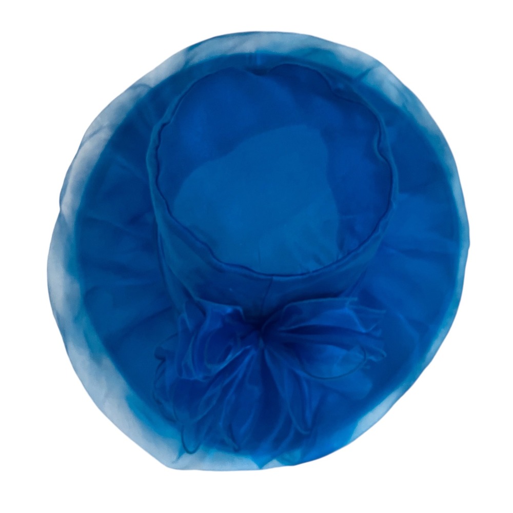 NEW Womens Royal Blue Formal Dress Hat Kentucky Derby Wedding Church Occasion - Picture 4 of 6